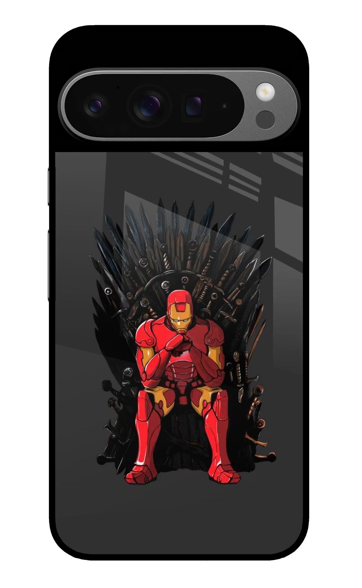 Ironman Throne Google Pixel 9 Pro Glass Case Back Cover by Casekaro