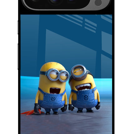 Minion Laughing Google Pixel 9 Pro Glass Case Back Cover by Casekaro