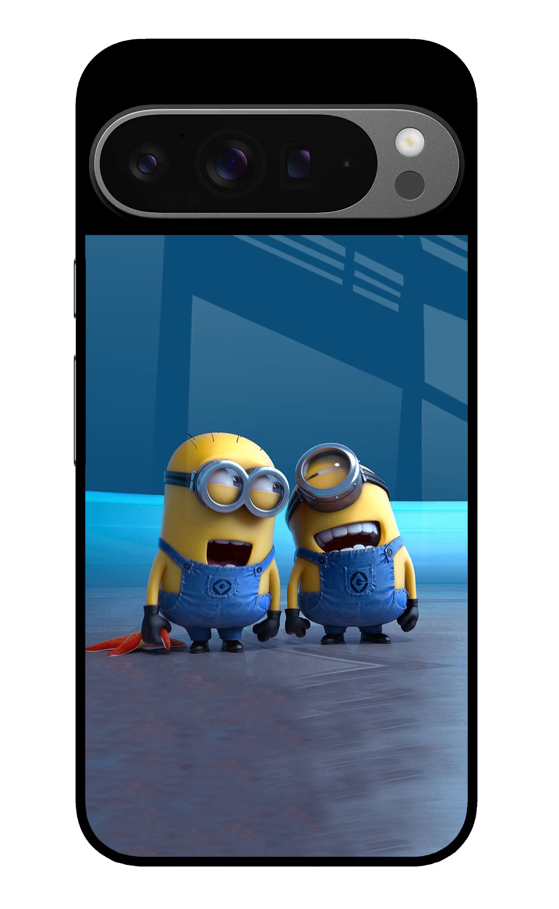 Minion Laughing Google Pixel 9 Pro Glass Case Back Cover by Casekaro