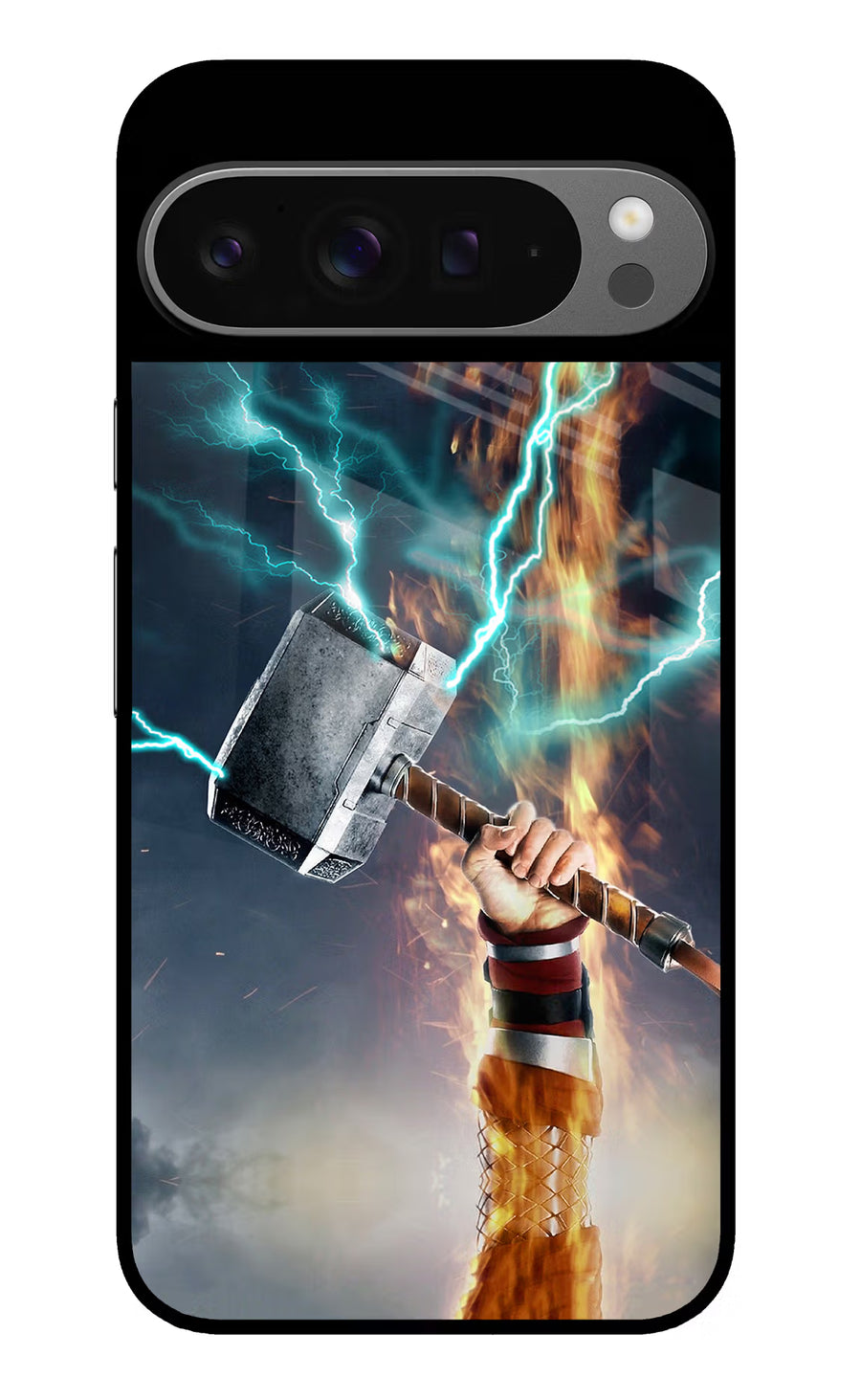 Thor Hammer Mjolnir Google Pixel 9 Pro Back Cover, Glass case