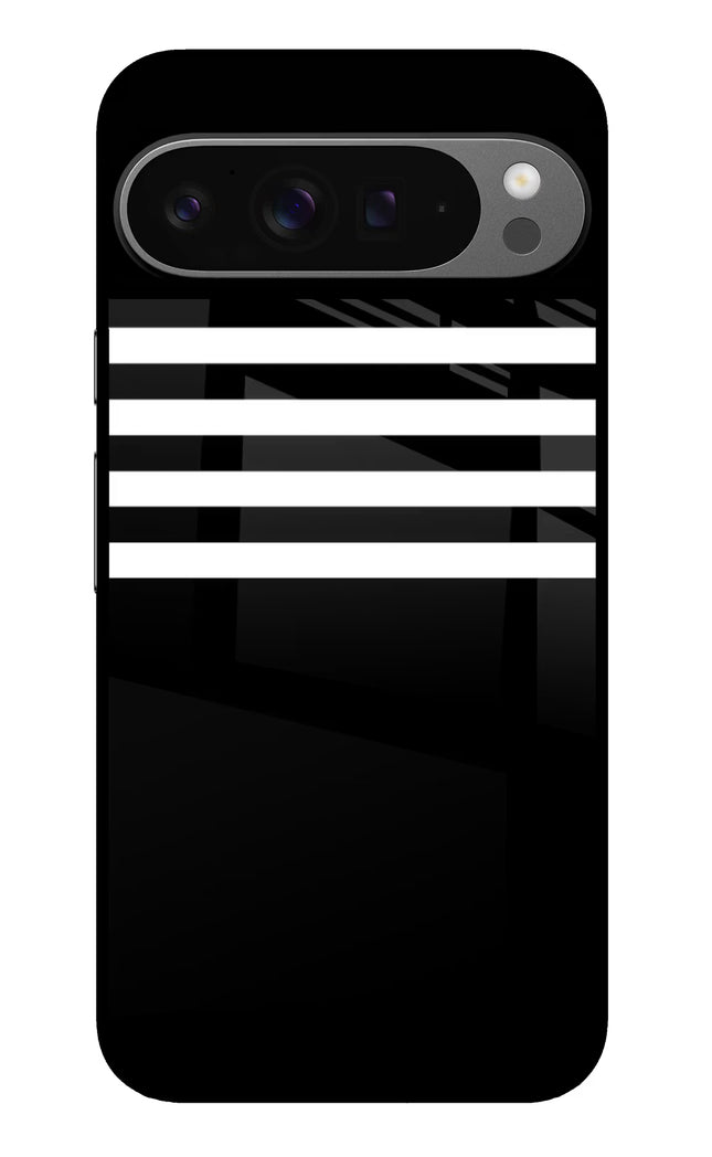 Black and White Print Google Pixel 9 Pro Glass Case
