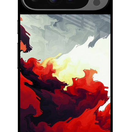 Fire Cloud Google Pixel 9 Pro Glass Case Back Cover by Casekaro
