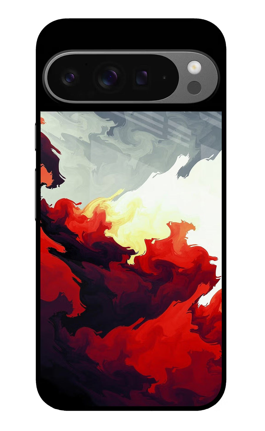 Fire Cloud Google Pixel 9 Pro Back Cover, Glass case