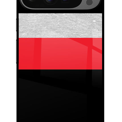 Tri Color Pattern Google Pixel 9 Pro Glass Case Back Cover by Casekaro