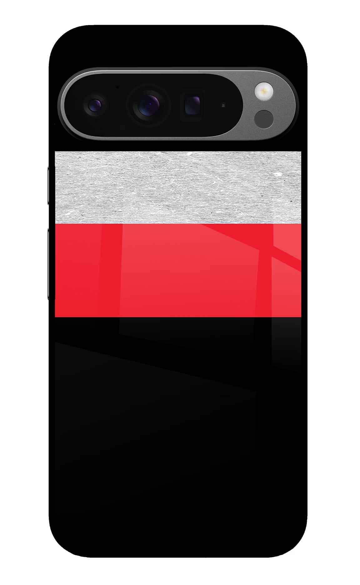 Tri Color Pattern Google Pixel 9 Pro Glass Case Back Cover by Casekaro