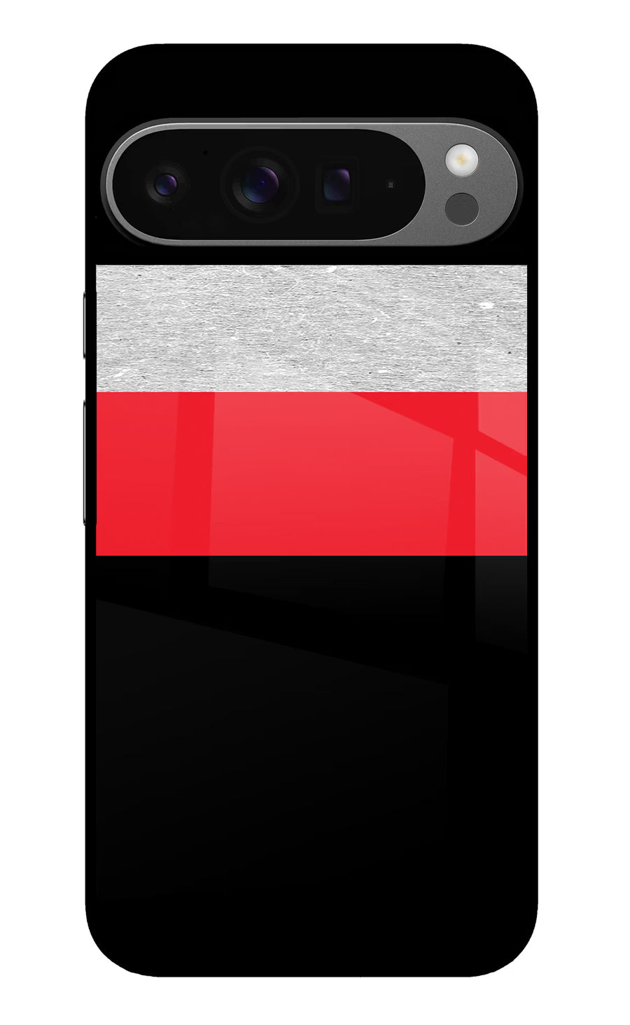Tri Color Pattern Google Pixel 9 Pro Back Cover, Glass case