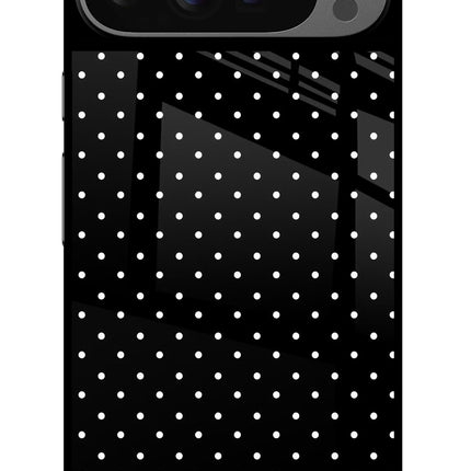 White Dots Google Pixel 9 Pro Glass Case Back Cover by Casekaro