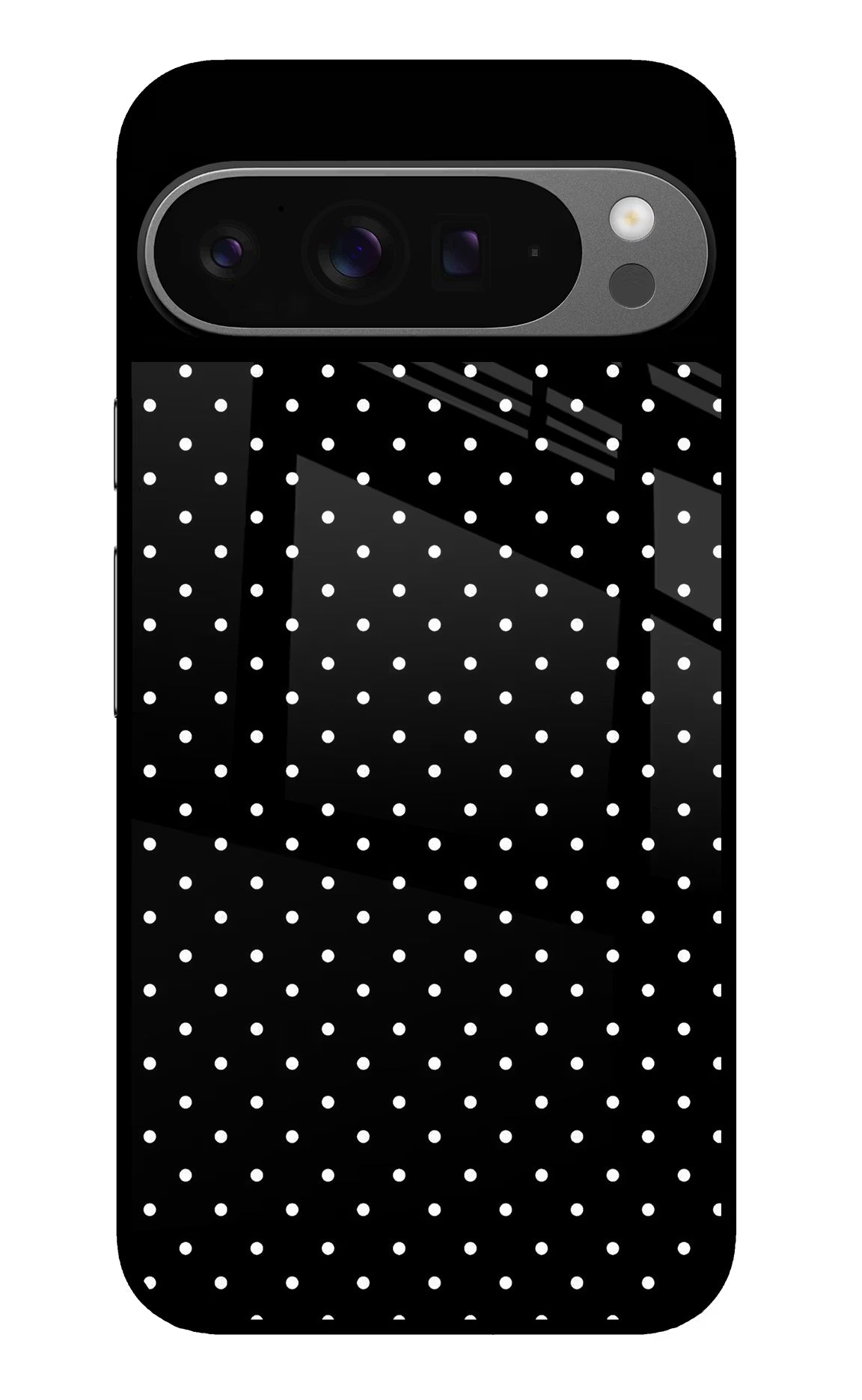 White Dots Google Pixel 9 Pro Glass Case Back Cover by Casekaro