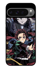 Demon Slayer Google Pixel 9 Pro Glass Case Back Cover by Casekaro