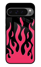 Fire Flames Google Pixel 9 Pro Glass Case Back Cover by Casekaro