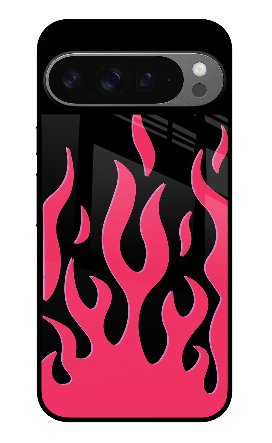 Fire Flames Google Pixel 9 Pro Back Cover, Glass case