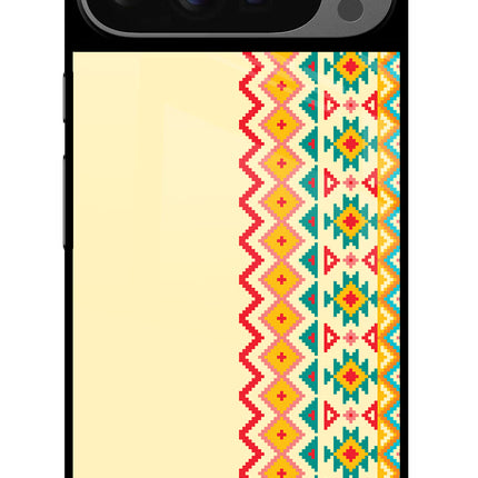 Ethnic Seamless Google Pixel 9 Pro Glass Case Back Cover by Casekaro