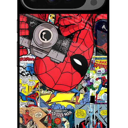 Spider Man Google Pixel 9 Pro Glass Case Back Cover by Casekaro