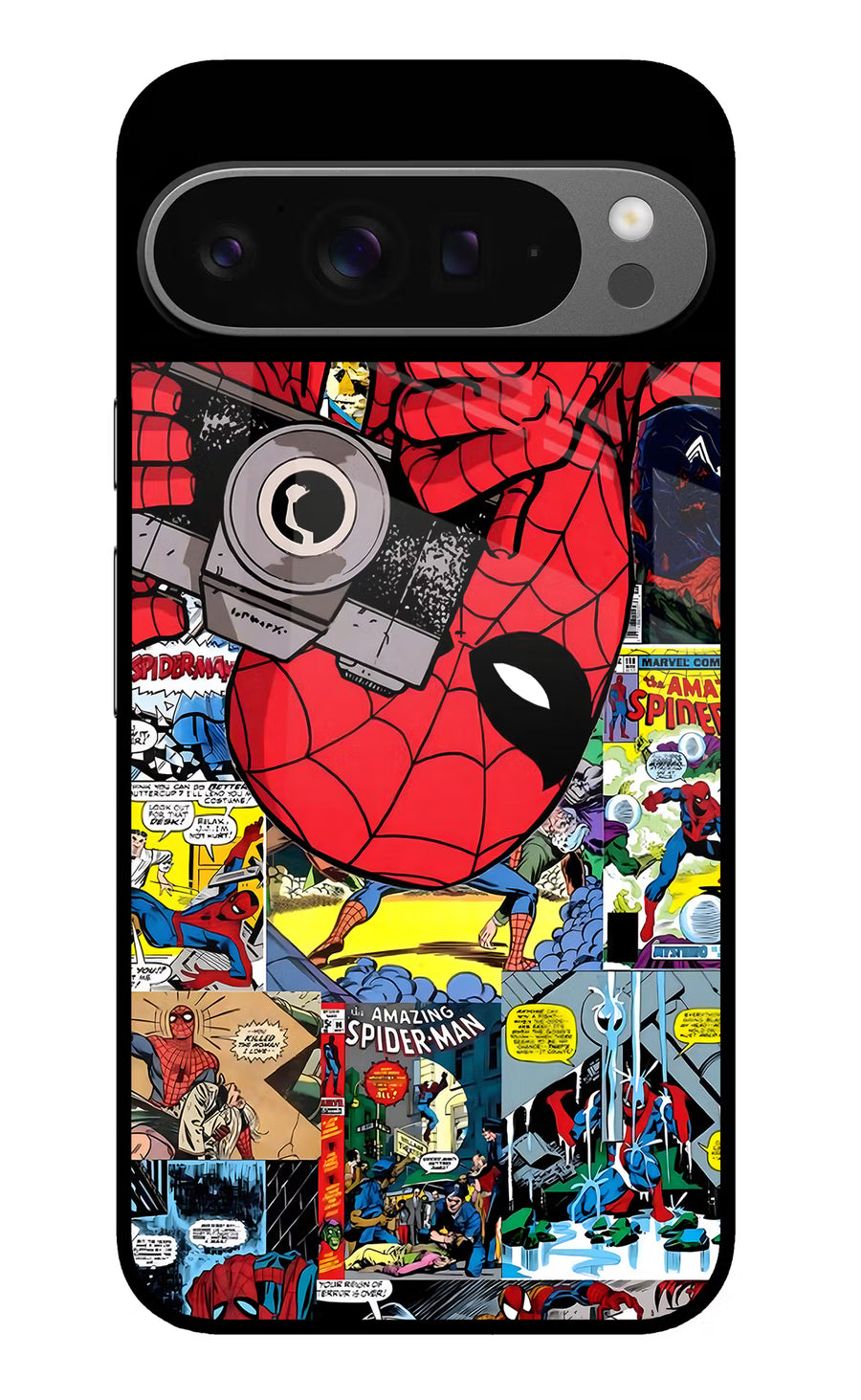 Spider Man Google Pixel 9 Pro Back Cover, Glass case