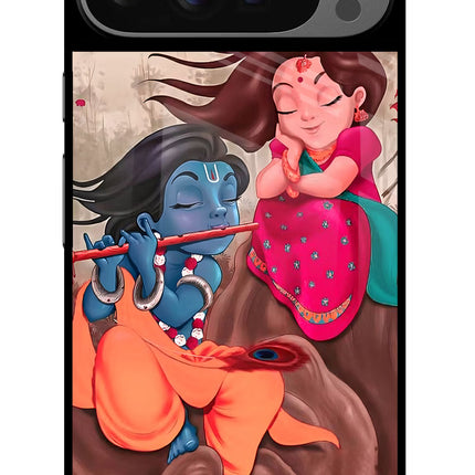 Radhe Krishna Google Pixel 9 Pro Glass Case Back Cover by Casekaro