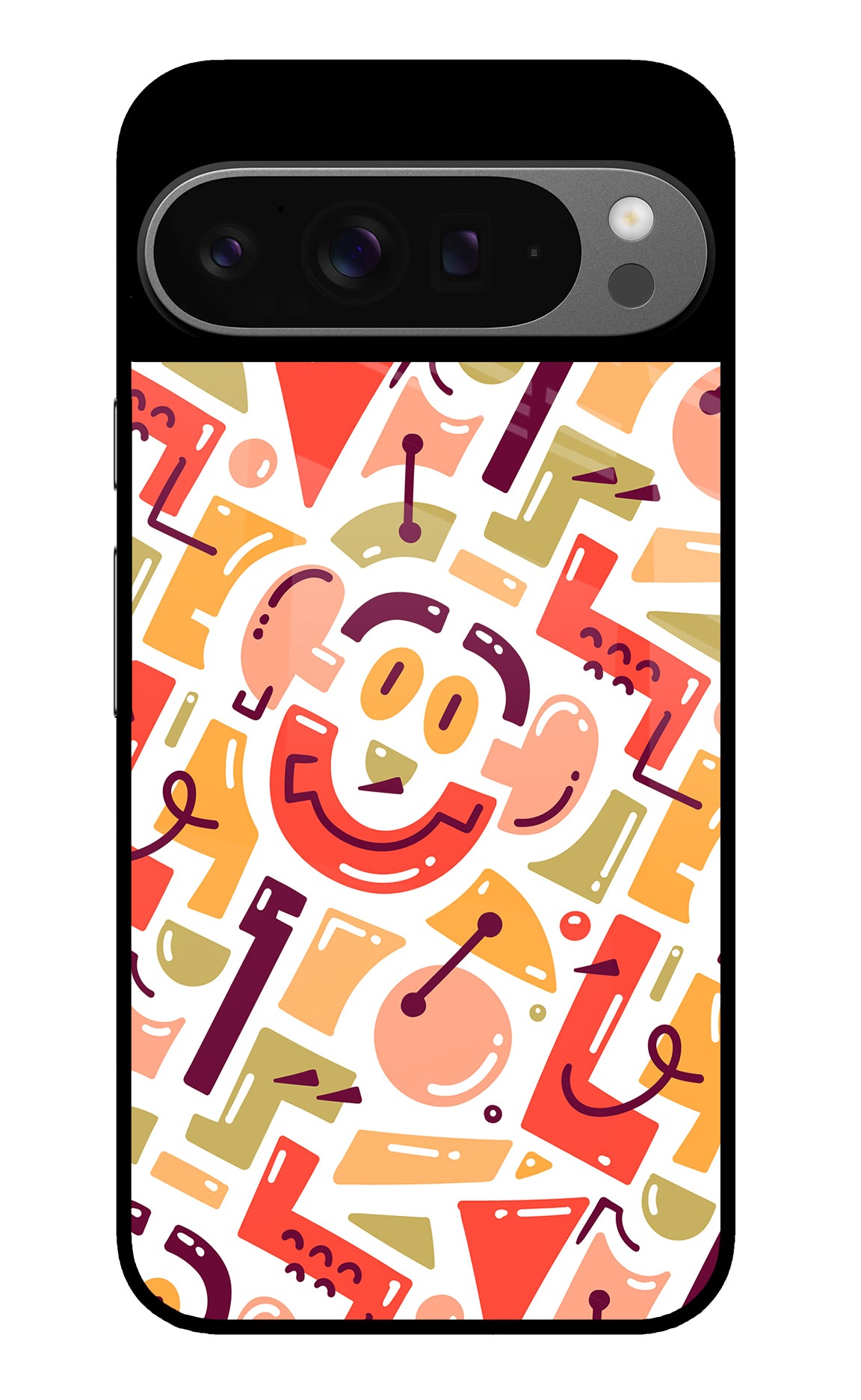 Doodle Pattern Google Pixel 9 Pro Back Cover