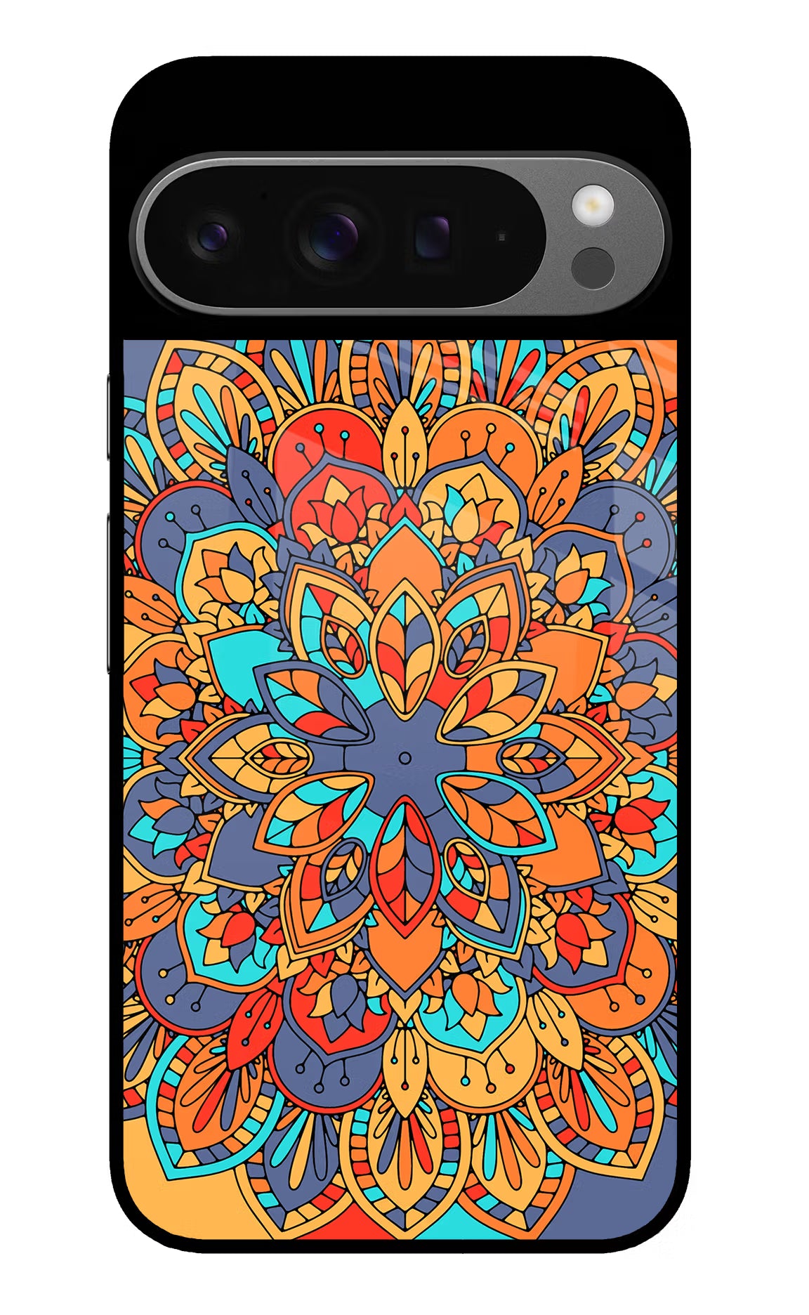 Color Mandala Google Pixel 9 Pro Glass Case Back Cover by Casekaro