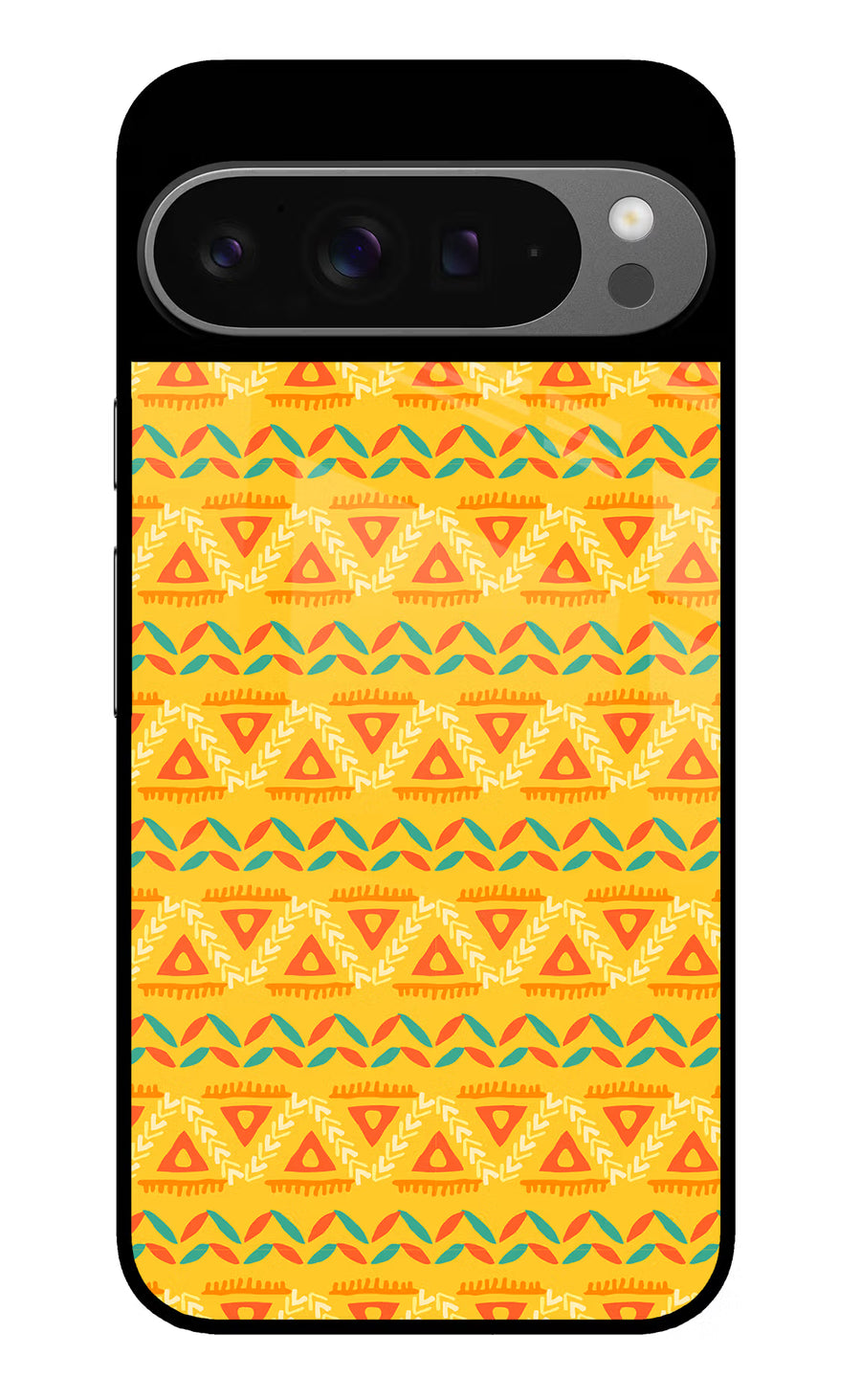 Tribal Pattern Google Pixel 9 Pro Back Cover, Glass case