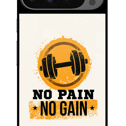 No Pain No Gain Google Pixel 9 Pro Glass Case Back Cover by Casekaro