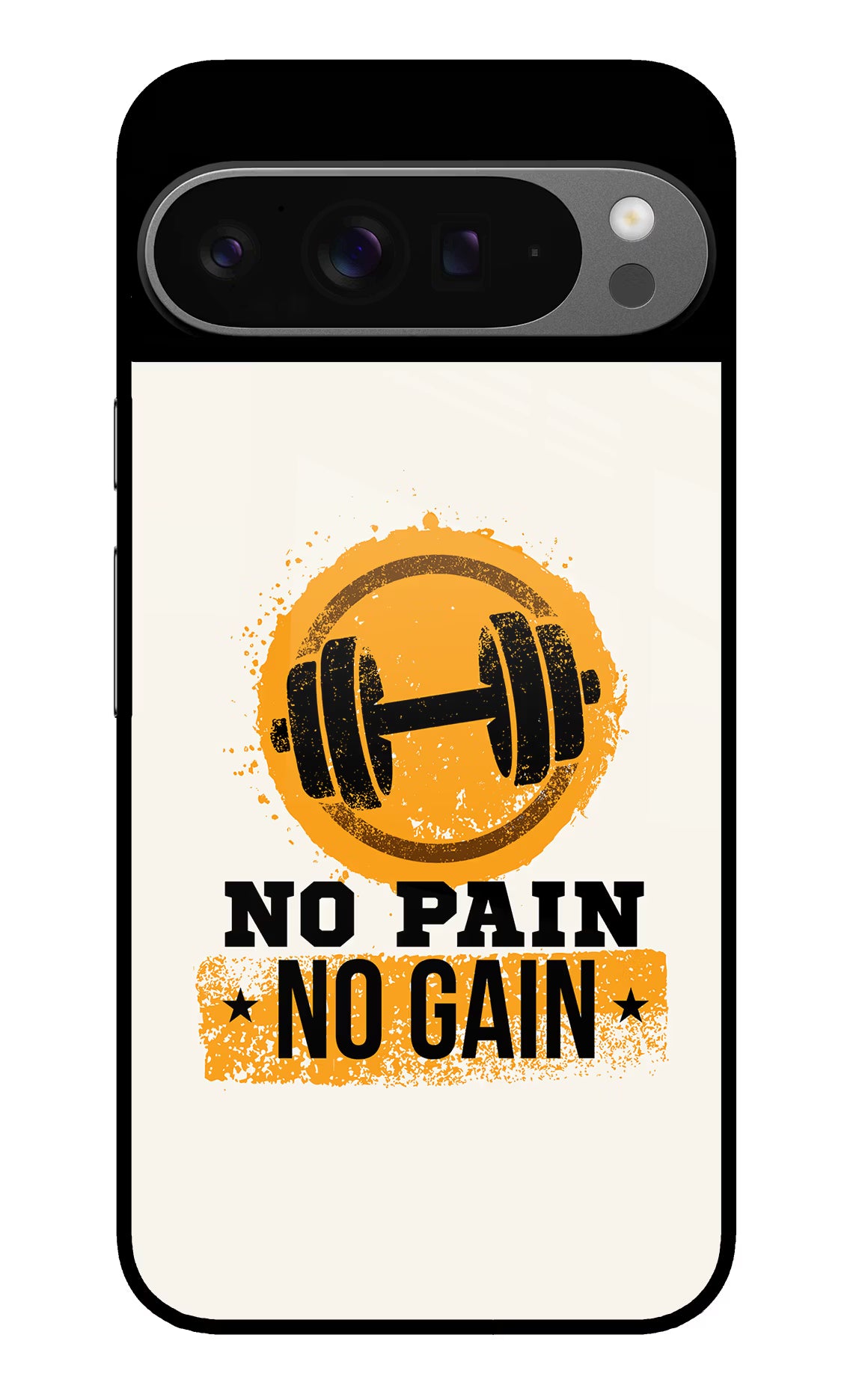 No Pain No Gain Google Pixel 9 Pro Glass Case Back Cover by Casekaro