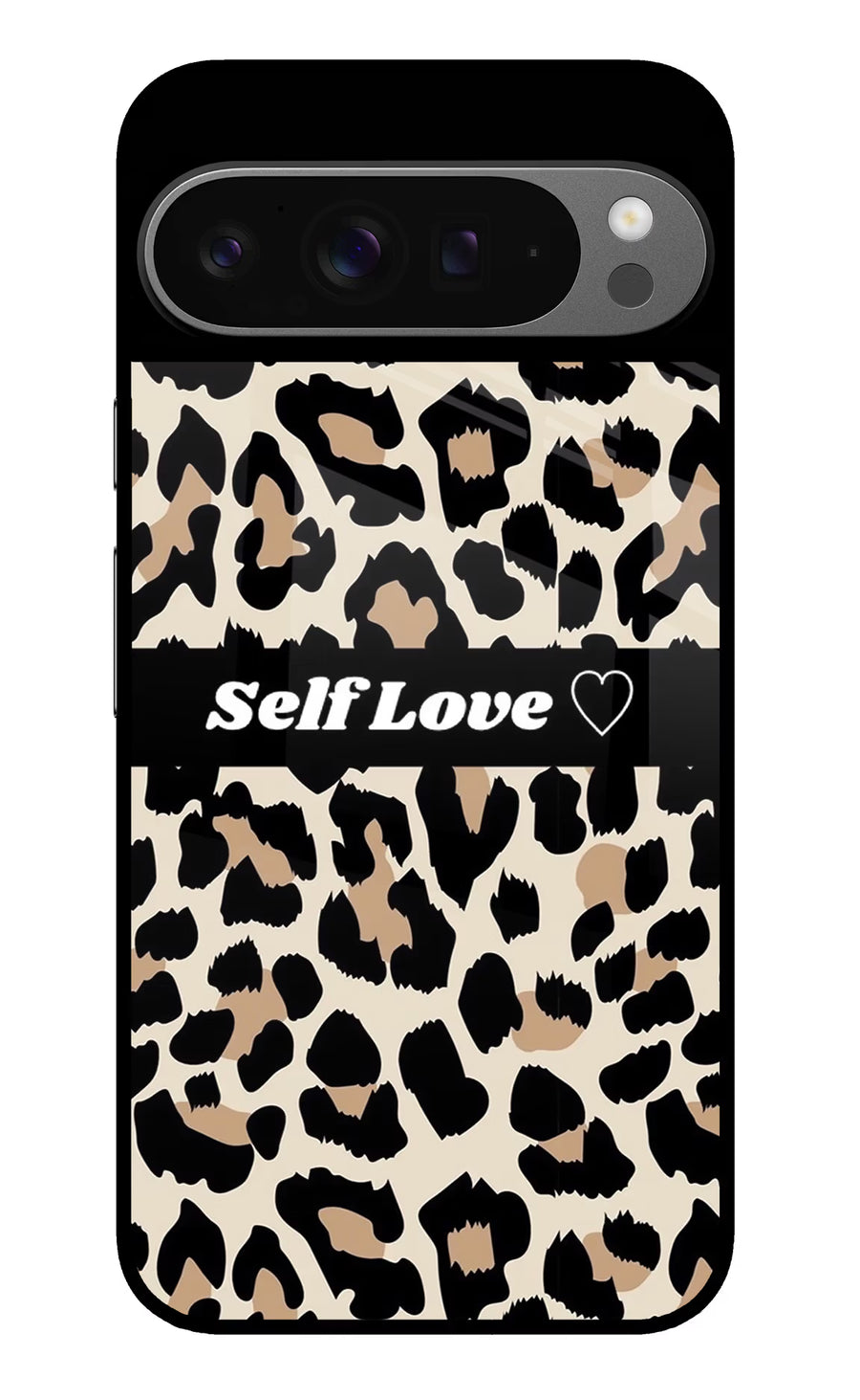Leopard Print Self Love Google Pixel 9 Pro Back Cover, Glass case