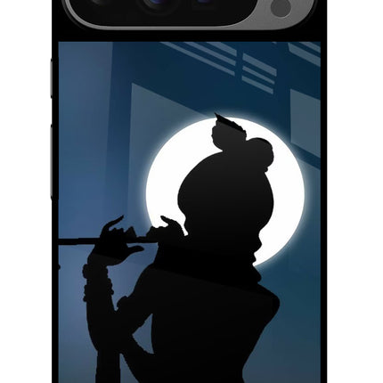 Shri Krishna Silhouette Google Pixel 9 Pro Glass Case