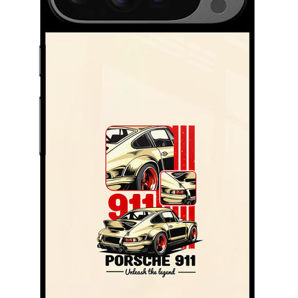 Classic Porsche 911 Google Pixel 9 Pro Glass Case Back Cover by Casekaro