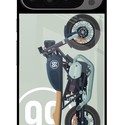 Classic Cafe Racer 99 Google Pixel 9 Pro Glass Case Back Cover by Casekaro