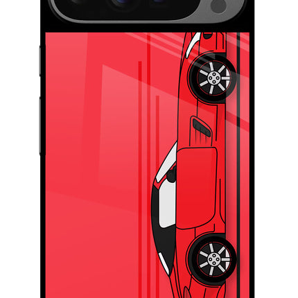 Red Velocity Google Pixel 9 Pro Glass Case