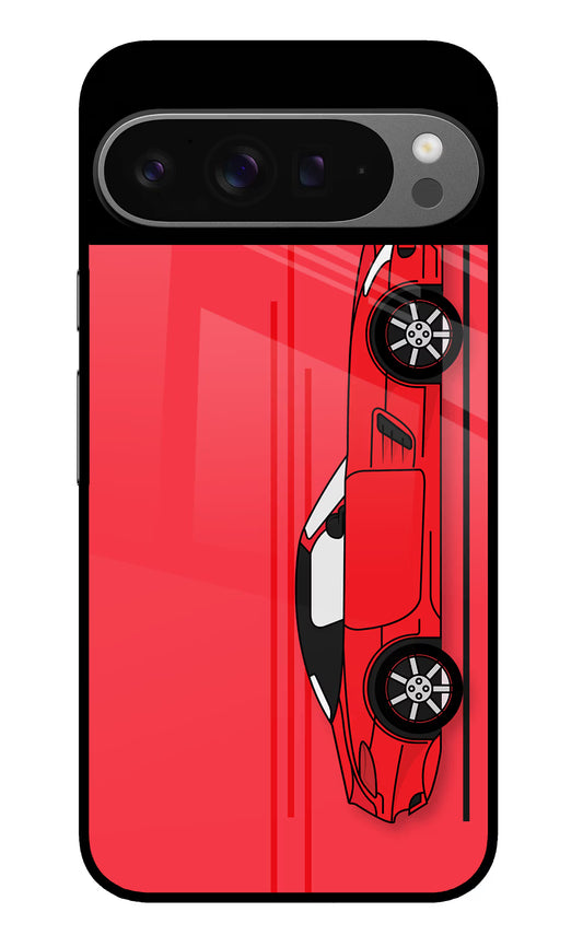 Red Velocity Google Pixel 9 Pro Glass Case