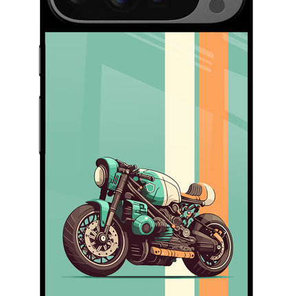 Striped Moto Drift Google Pixel 9 Pro Glass Case