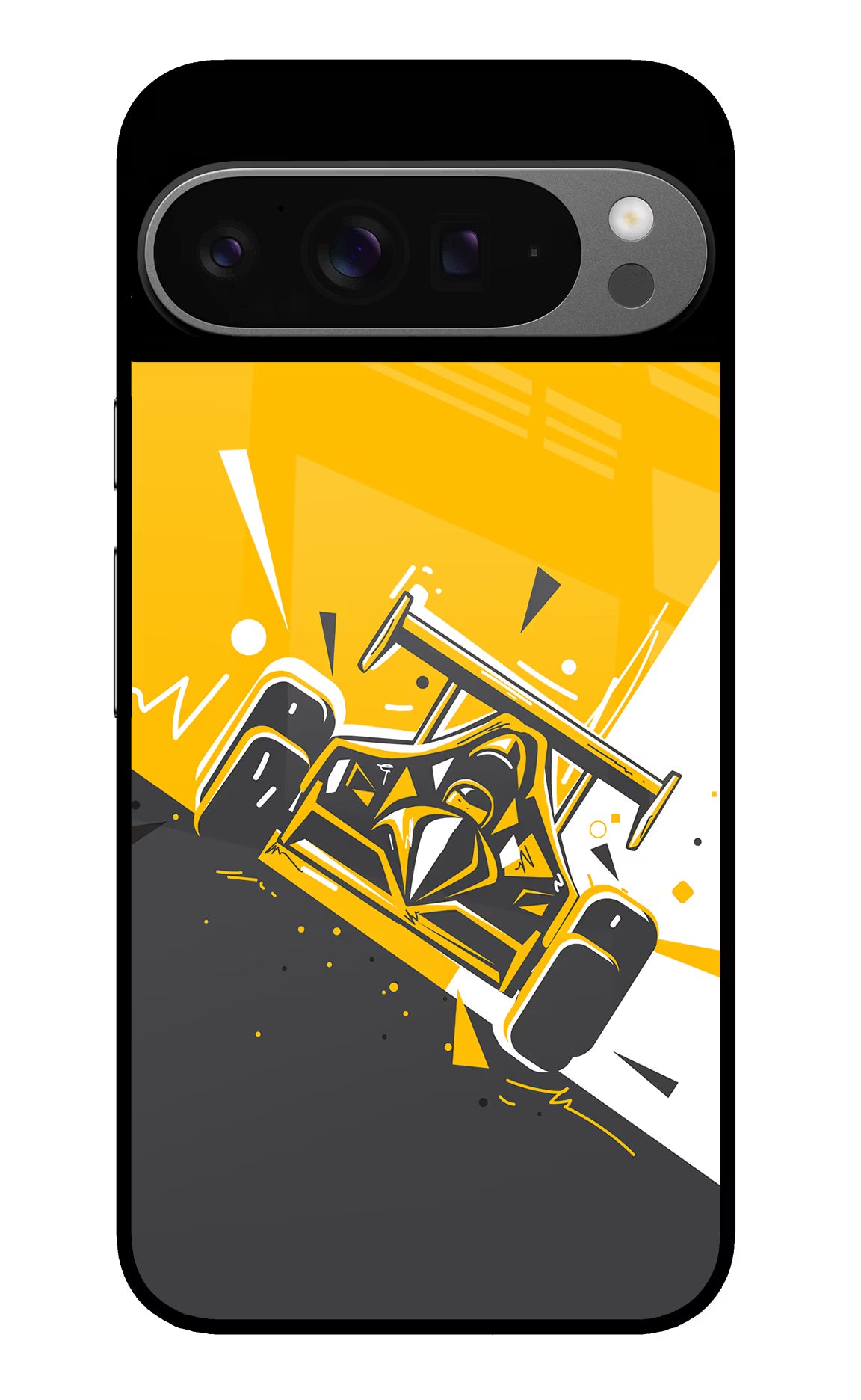 Track King Google Pixel 9 Pro Glass Case Back Cover by Casekaro