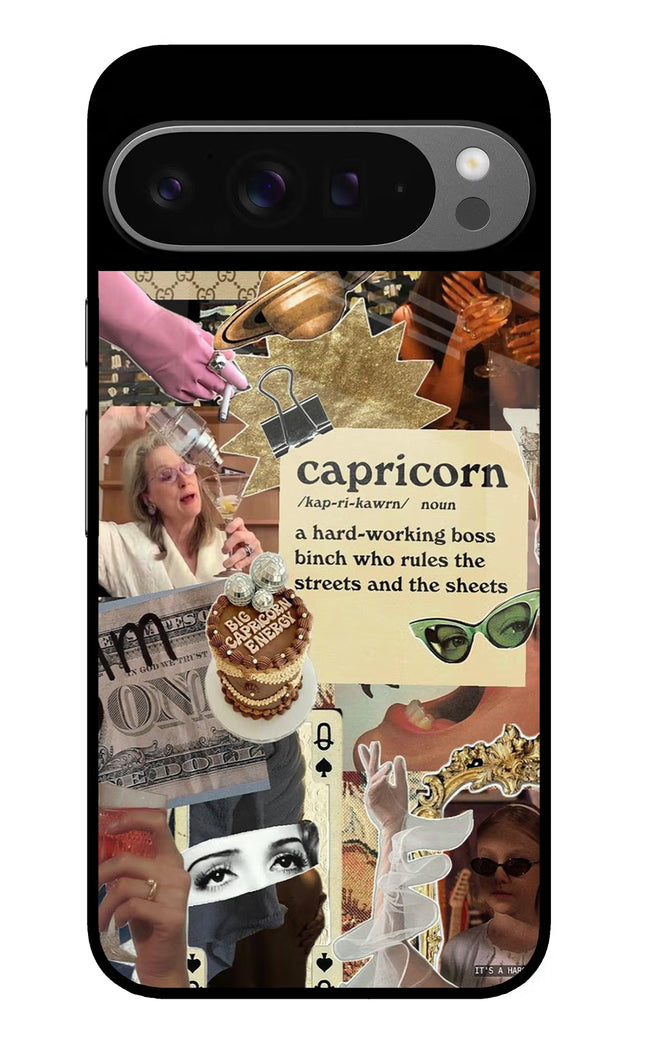 Capricorn Zodiac Google Pixel 9 Pro Glass Case