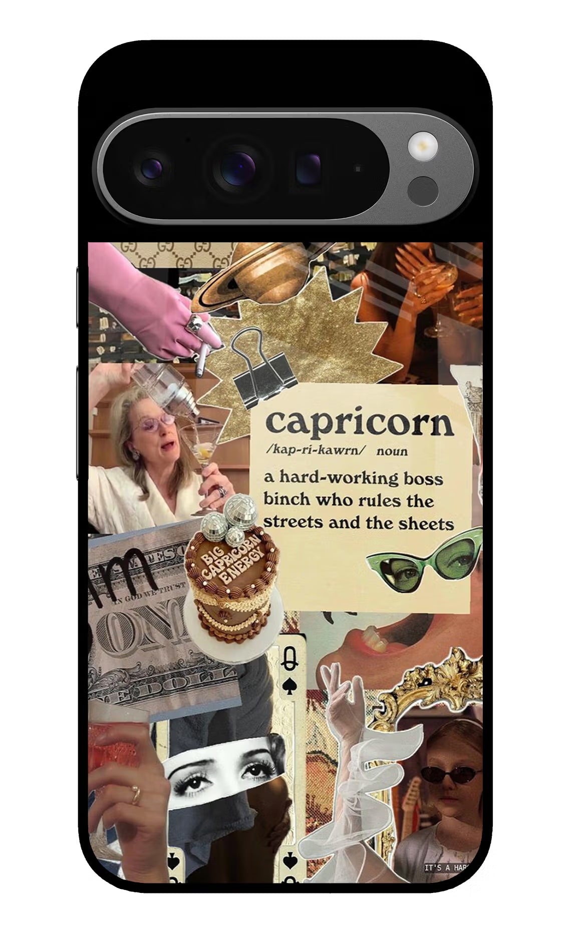 Capricorn Zodiac Google Pixel 9 Pro Glass Case Back Cover by Casekaro