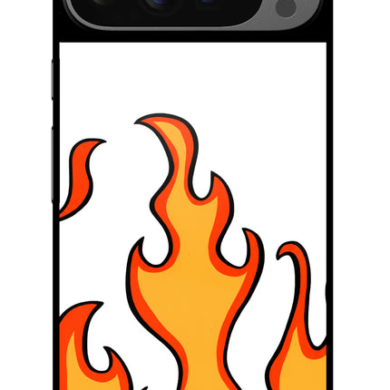 Fired Up – White Google Pixel 9 Pro Glass Case
