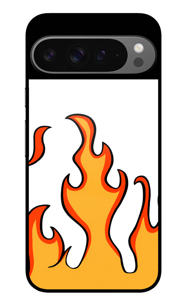 Fired Up – White Google Pixel 9 Pro Glass Case
