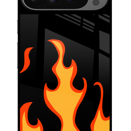 Fired Up – Black Google Pixel 9 Pro Glass Case