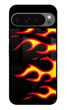 Side Sweep Flames Google Pixel 9 Pro Glass Case