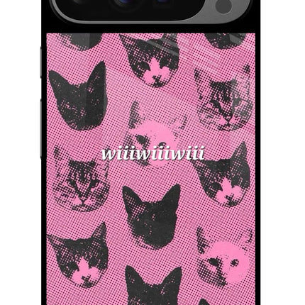 Pink Cats Google Pixel 9 Pro Glass Case