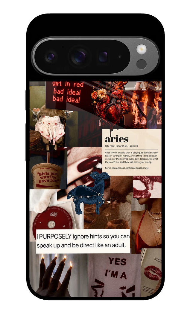Zodiac Aries Google Pixel 9 Pro Glass Case