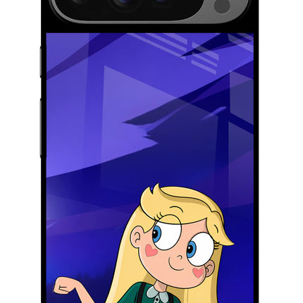 Star Glow Google Pixel 9 Pro Glass Case Back Cover by Casekaro