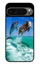 Dolphin vs Cow Google Pixel 9 Pro Glass Case