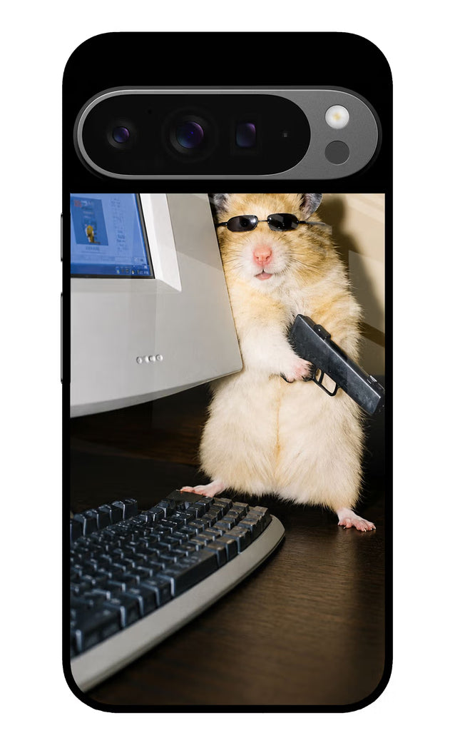 Hacker Hamster Google Pixel 9 Pro Glass Case