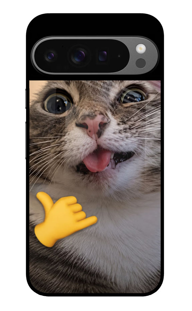 Silly Cat Call Google Pixel 9 Pro Glass Case