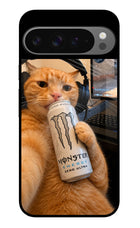 Gamer Cat Energy Google Pixel 9 Pro Glass Case