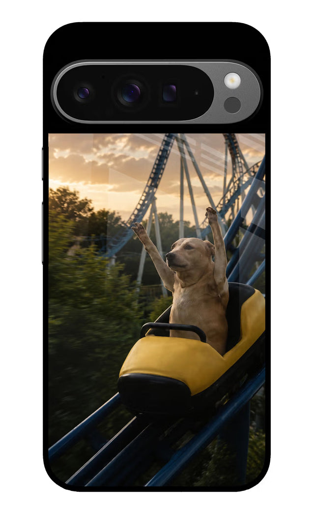 Rollercoaster Dog Google Pixel 9 Pro Glass Case