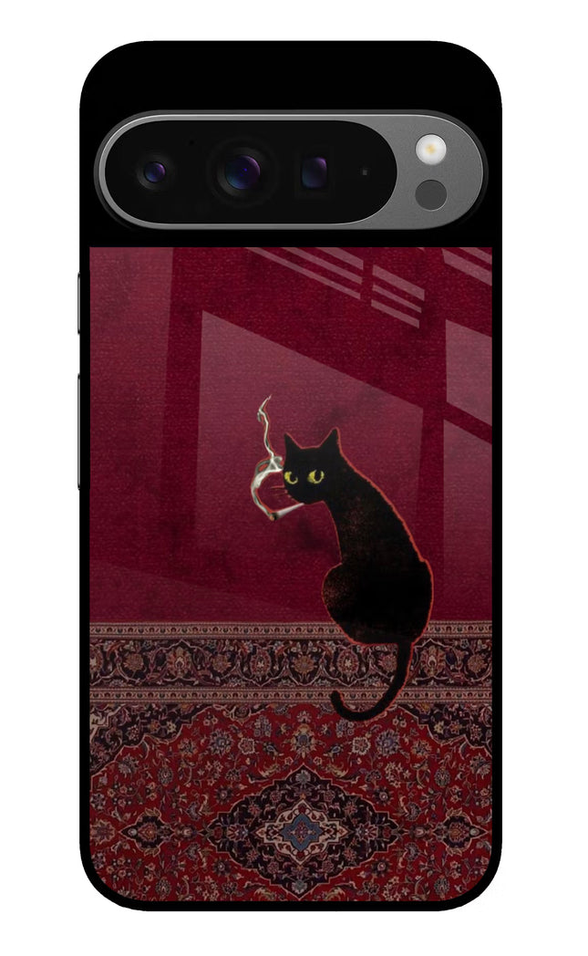 Midnight Cat Google Pixel 9 Pro Glass Case