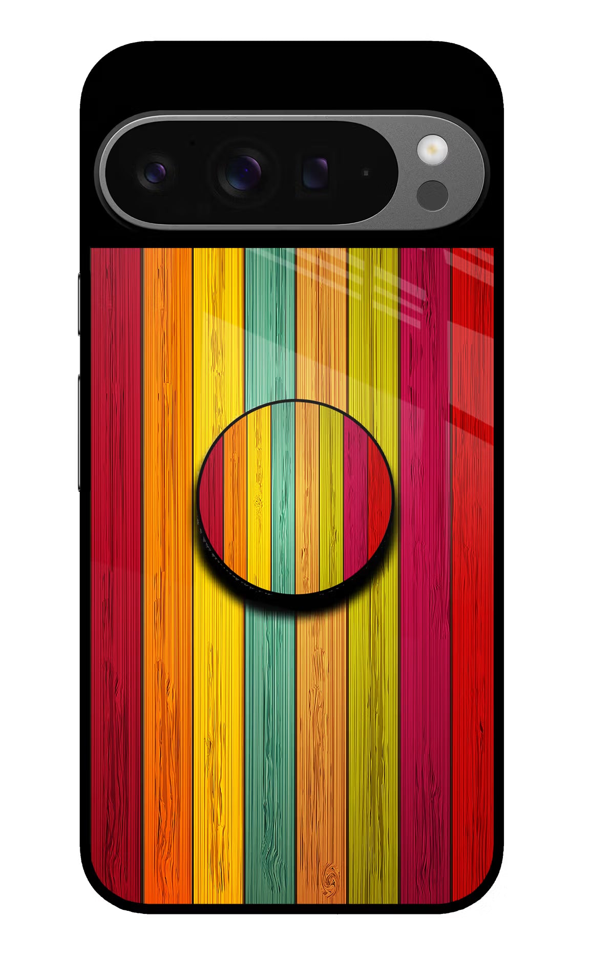 Multicolor Wooden Google Pixel 9 Pro Pop Case by Casekaro