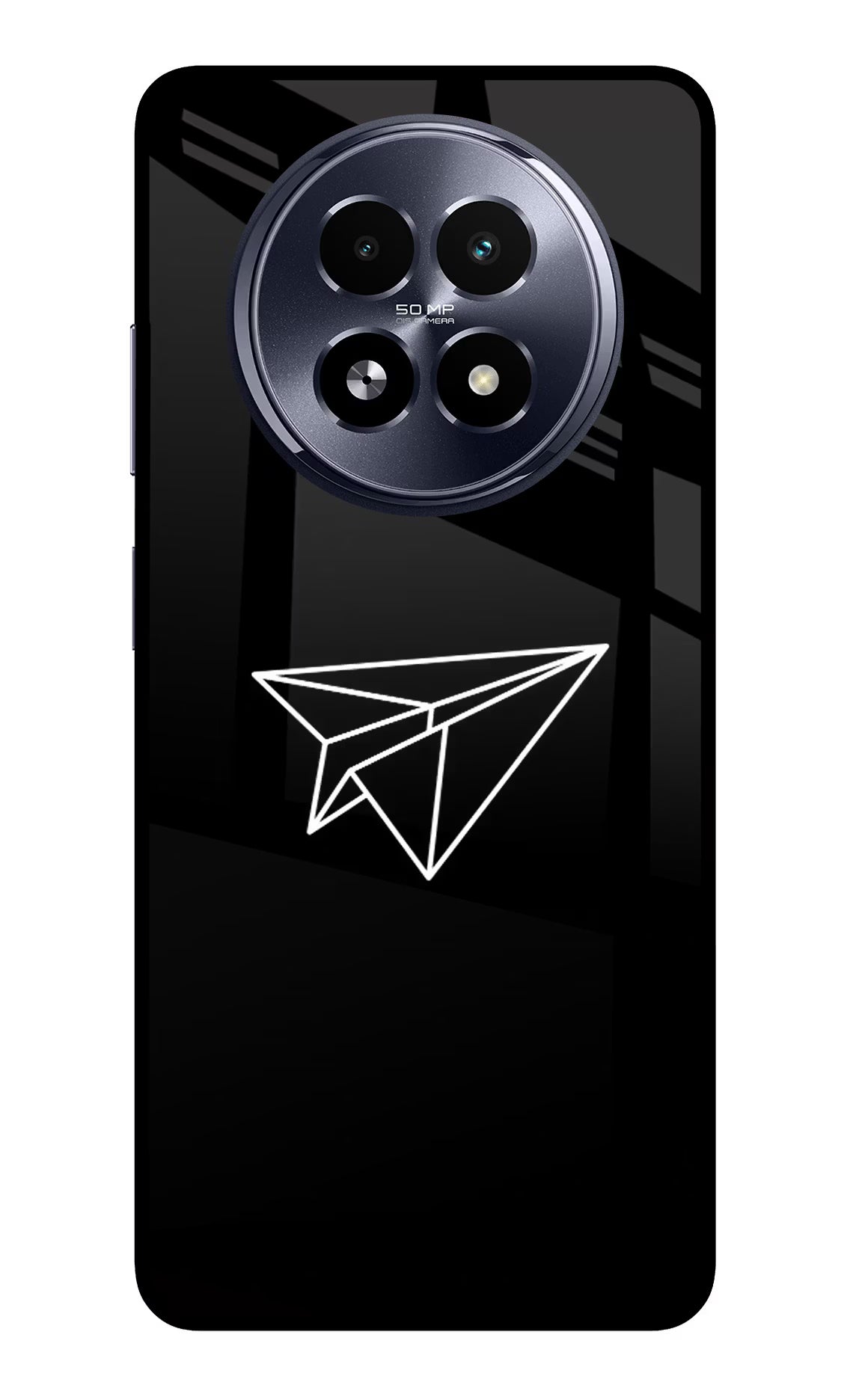 Paper Plane White Realme 13 5G Glass Case