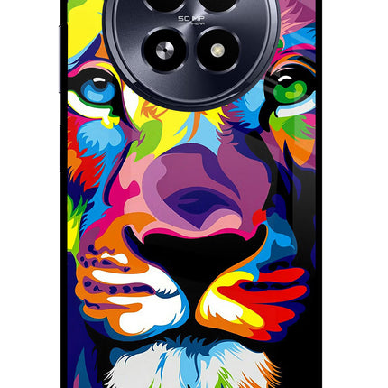 Lion Realme 13 5G Glass Case Back Cover by Casekaro